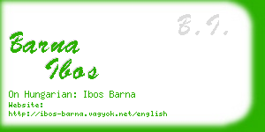 barna ibos business card